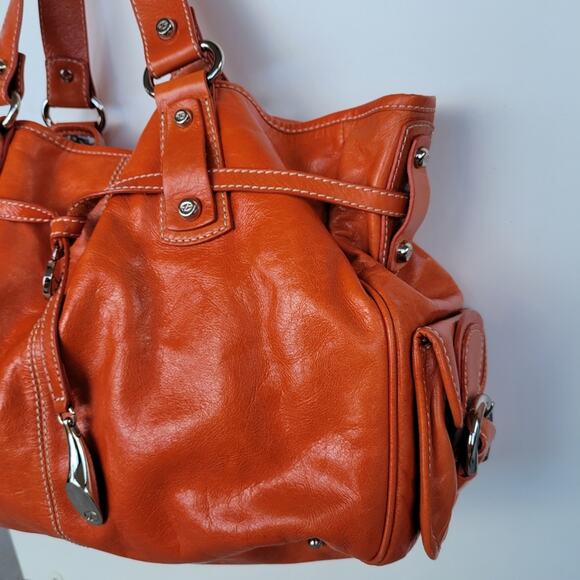 Francesco Biasia Brick Orange Handbag - Picture 5 of 13